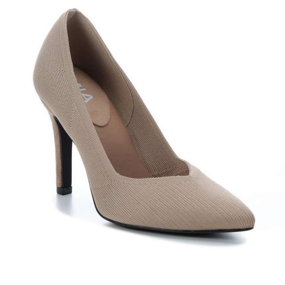 MIA WOMEN'S MAIRE PUMPS knit 8 medium nordstrom high heels beige new - Picture 1 of 7